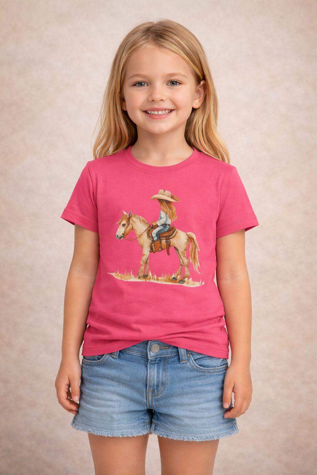 T-shirt dziewczęcy Konik