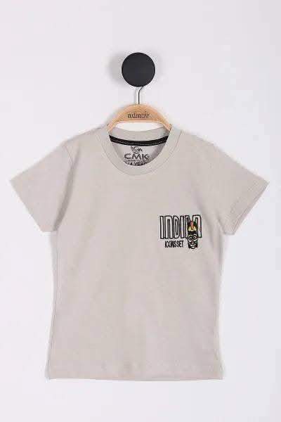 T-shirt chłopięcy CMK beżowy