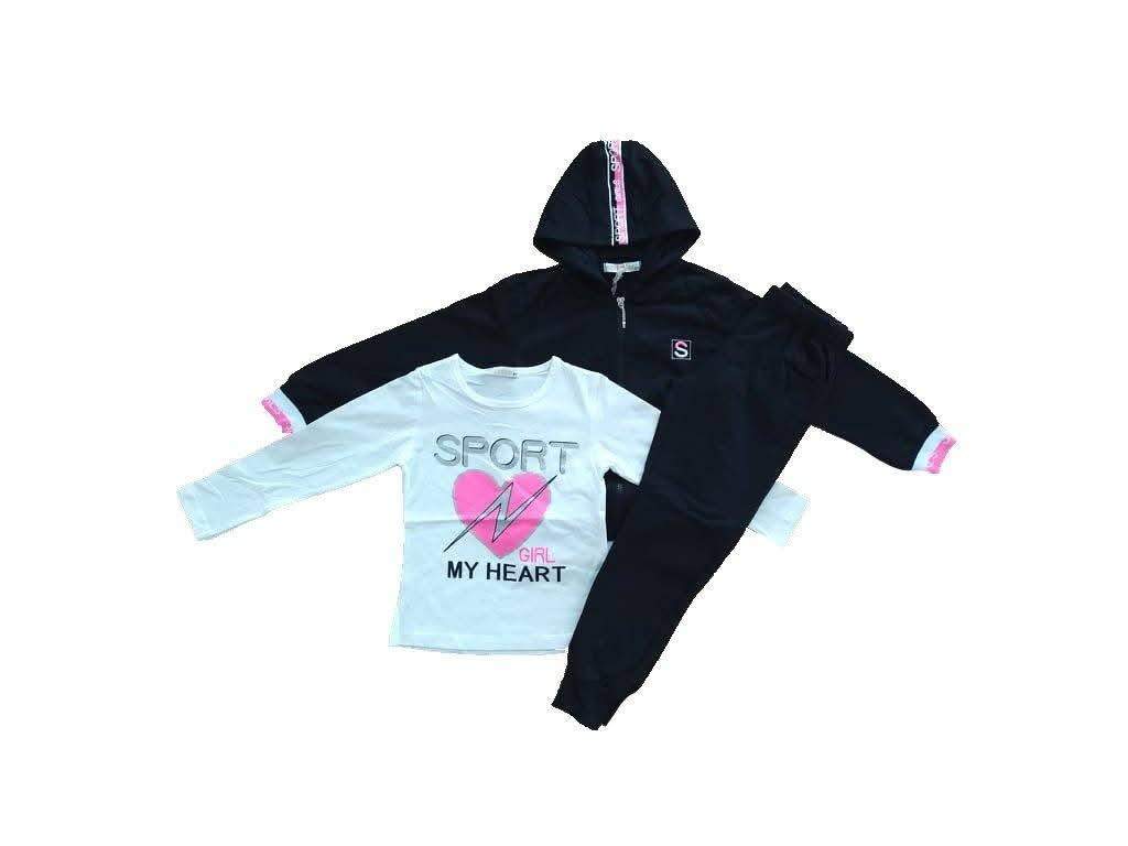 Komplet dresowy 3-częściowy dla dziewczynki Happy House granatowy